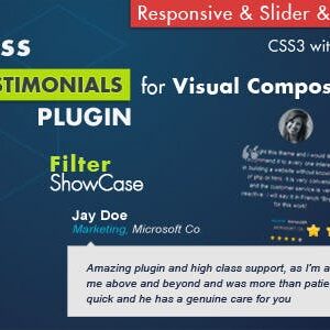 Testimonials Showcase for Visual Composer Plugin